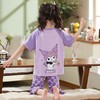 儿童睡衣夏季纯棉短袖薄款套装女童女孩卡通七分裤夏天洋气家居服 商品缩略图3
