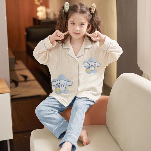 儿童睡衣女童春秋季纯棉开衫长袖卡通中大童宝宝亲子家居服两件套 商品图2