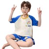 新款儿童睡衣夏季男童纯棉圆领短袖男孩中大童家居服两件套装薄款 商品缩略图4