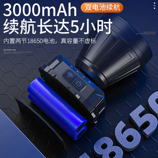 SUPERFIRE神火HL82感应强光夜钓灯高亮可充电钓鱼专用赶海头灯 商品图3