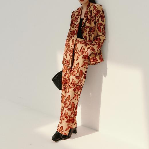 LIYIHAN 提花料阔腿裤 Y233K01117 商品图0