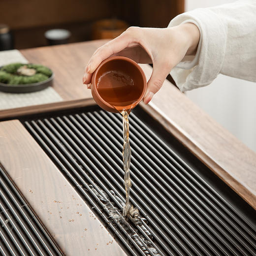 初心茶盘电胶木家用茶盘 胡桃木电木整块电胶木高档茶盘简约办公干泡茶盘 商品图8