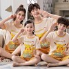 亲子睡衣一家三口夏季纯棉短袖男童中大童薄款母女儿童家居服套装 商品缩略图3