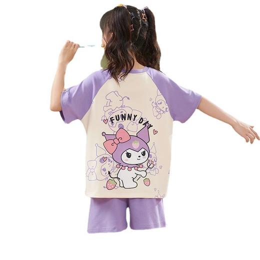 女童睡衣新款纯棉短袖薄款儿童夏季中大童女孩卡通宝宝家居服夏天 商品图4
