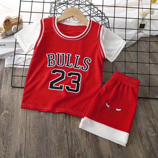 【捡漏价49.9元2套】新款儿童篮球服套装，轻盈透气，洋气薄款速干，夏日必备！男孩女孩都能穿，增添洋气篮球元素，打造时尚宝贝。sh 商品图2