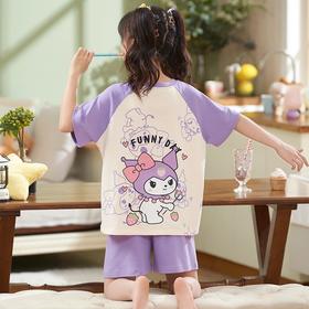 女童睡衣新款纯棉短袖薄款儿童夏季中大童女孩卡通宝宝家居服夏天