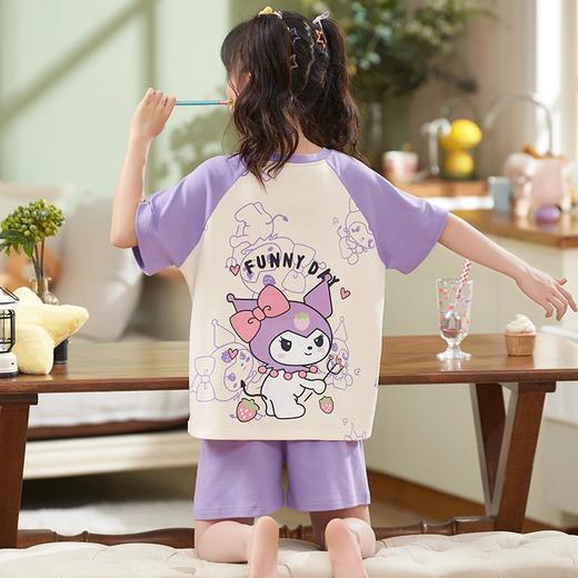 女童睡衣新款纯棉短袖薄款儿童夏季中大童女孩卡通宝宝家居服夏天 商品图0