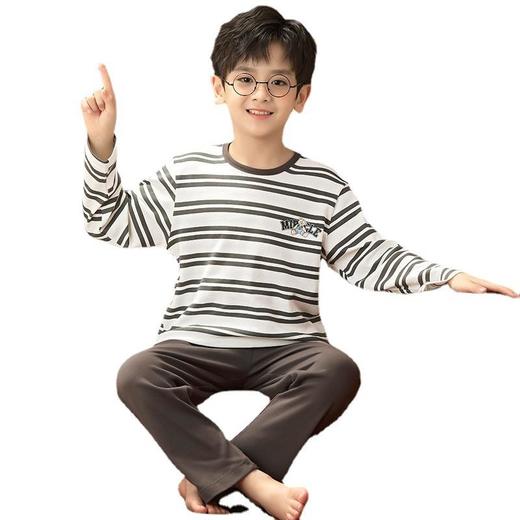 儿童睡衣春秋季纯棉长袖薄款套装中大童小男孩卡通亲子男童家居服 商品图4
