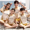 亲子睡衣夏季短袖纯棉薄款一家三口家庭装男孩女童睡衣儿童家居服 商品缩略图2