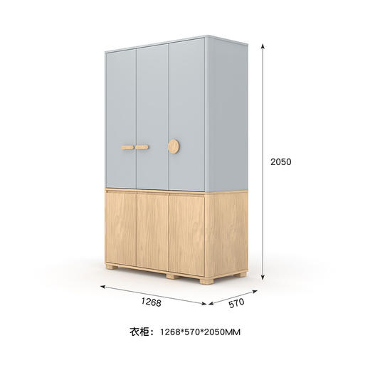 喜梦宝两门三门衣柜现代简约新中式造型卧室家具水墨系列 商品图1