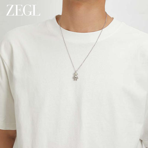 ZEGL爱发光宇航员情侣项链女生一对款太空人锁骨链七夕礼物送女友 商品图7