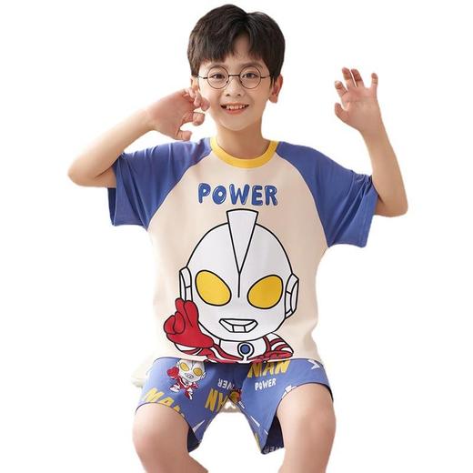 男童睡衣夏季薄款透气莫代尔短袖短裤宝宝中大儿童男孩家居服套装 商品图4
