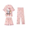 儿童睡衣女童夏季冰丝薄款短袖三件套装长裤小女孩大童洋气家居服 商品缩略图4