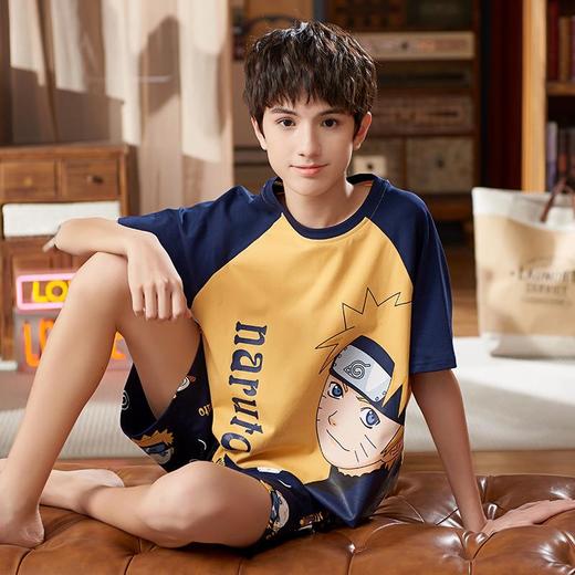 男童睡衣春夏季薄款纯棉儿童卡通可爱短袖小男孩中大童家居服套装 商品图2