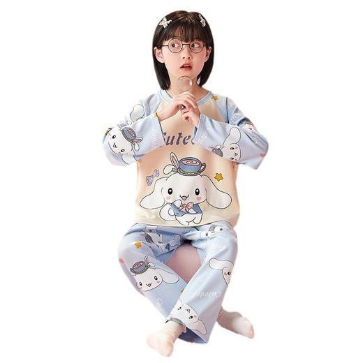 儿童睡衣女童纯棉春秋季长袖秋款卡通套装小女孩中大童空调家居服 商品图4