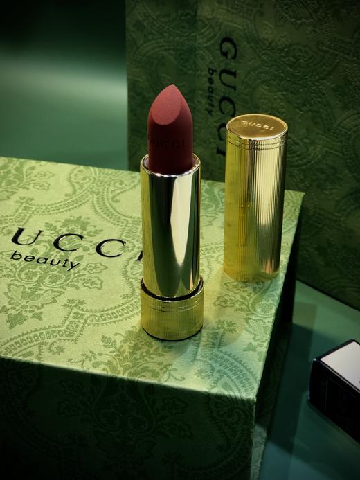  Gucci 古驰口红#208哑光金管滋润倾色绒雾口红  品牌礼盒装 商品图1