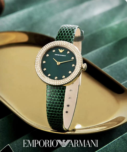 阿玛尼Armani满天星手表女 玫瑰小圆盘复古女表AR11419 商品图2