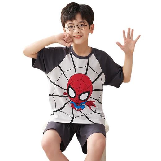 新款莫代尔儿童睡衣男童夏季薄款空调家居服宝宝男孩夏款大童套装 商品图4