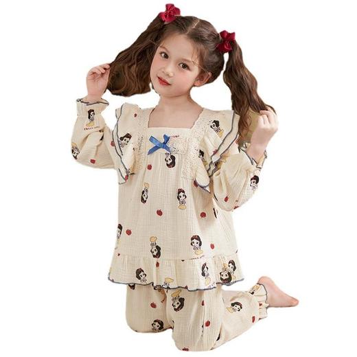 2023新款儿童睡衣纯棉春秋季薄款女童棉纱布中大童亲子家居服套装 商品图4