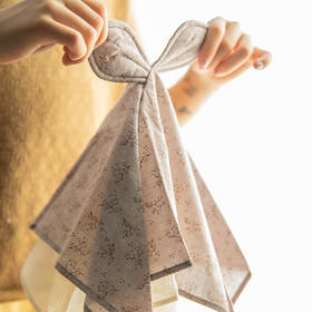 碎花兔耳朵手帕挂式擦手巾可爱全棉擦手布