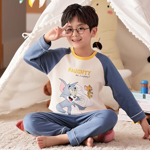 儿童睡衣男童春秋新款长袖纯棉薄款宝宝男孩中大童亲子家居服套装 商品图0