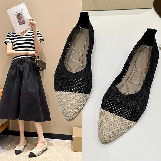 平底鞋天花板【XUXI-软糯飞织王妃鞋】会呼吸的“暄软”王妃鞋 ！不闷脚不臭脚！平底设计安全感十足，立体按摩脚垫稳稳“兜”住脚跟，清爽提气质，可正式可休闲百搭单品 商品图6