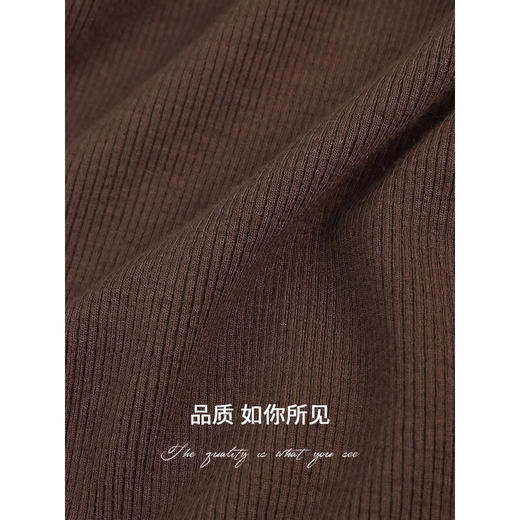 COCOBELLA质感PU标高领针织衫baby触感肌底衣超弹大码打底衫TS129 商品图5