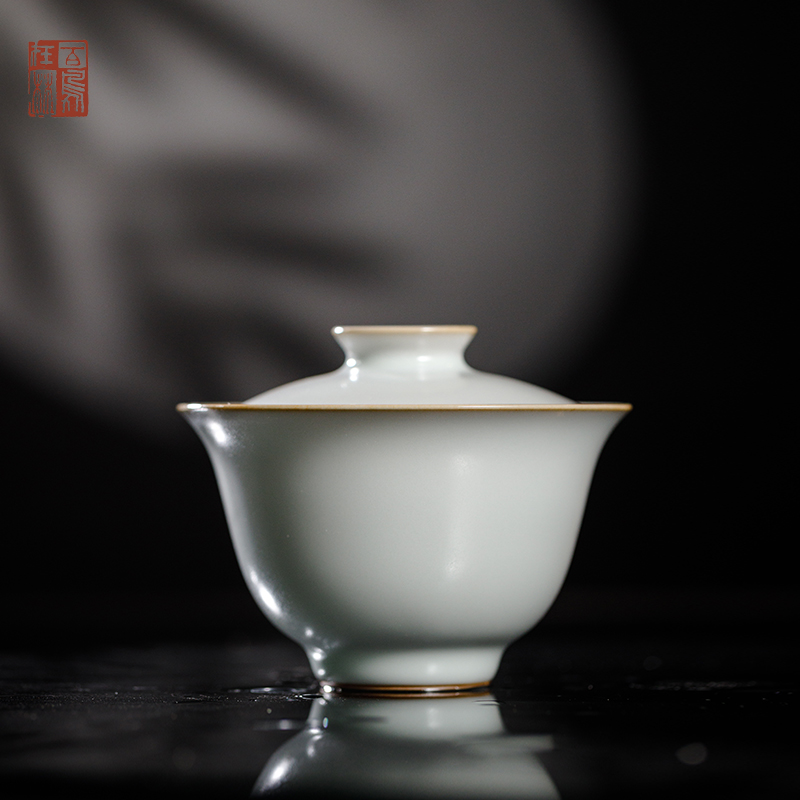 问鼎绪文汝窑新款瑶池盖碗（缺货）