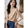 中袖上衣羊毛衫女新款，春秋季洋气网纱半高领毛衣内搭打底衫CC-LL-802 商品缩略图2