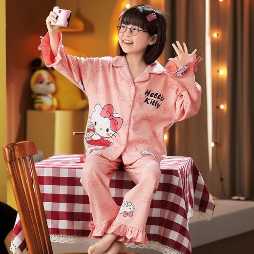 女童睡衣春秋季长袖纯棉薄款女孩卡通可爱大童宝宝儿童家居服套装 商品图1