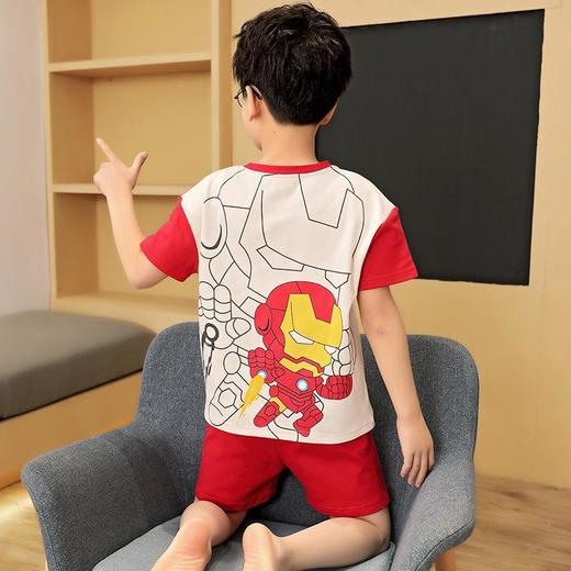 儿童睡衣男童夏季纯棉短袖卡通中大童男孩宝宝家居服夏天薄款套装 商品图3