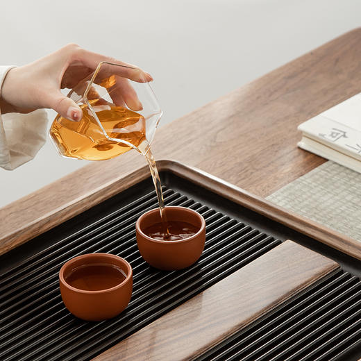 初心茶盘电胶木家用茶盘 胡桃木电木整块电胶木高档茶盘简约办公干泡茶盘 商品图4