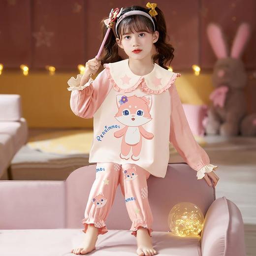 女童睡衣儿童春秋季长袖纯棉宝宝中大童夏季小女孩公主家居服套装 商品图2