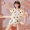 女童睡衣新款儿童夏季短袖薄款女孩卡通中大童夏天邹布家居服套装 商品缩略图0