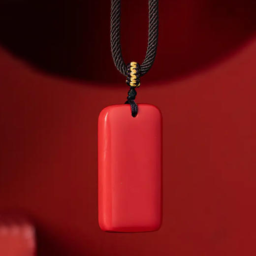 天然保真朱砂无事牌挂坠男女吊坠佩饰 商品图0