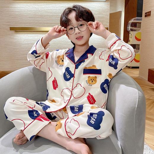 2023新款儿童睡衣春秋季男童纯棉长袖薄款卡通中大童小男孩家居服 商品图1