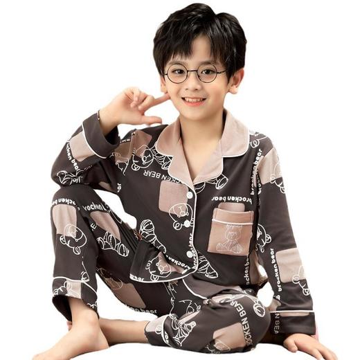 男童睡衣长袖纯棉套装中大童开衫卡通可爱大男孩家居服秋季中学生 商品图4
