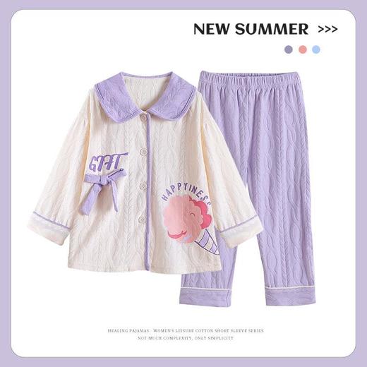 儿童睡衣女长袖纯棉女童春秋季公主母女宝宝家居服套装秋夏中大童 商品图3