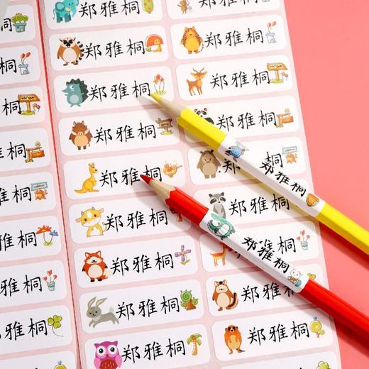 【儿童姓名贴定制】防水易粘贴幼儿园小学开学贴纸避免物品拿错丢失入园入学准备用品贴卡通图案贴文具贴 商品图4
