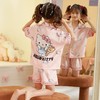 儿童睡衣女童夏季冰丝薄款短袖三件套装长裤小女孩大童洋气家居服 商品缩略图1