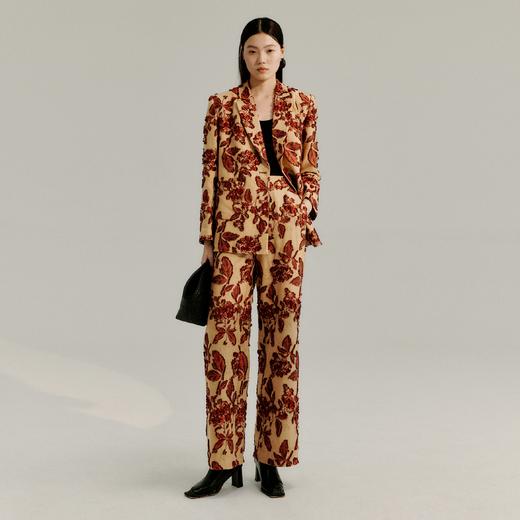 LIYIHAN 提花料阔腿裤 Y233K01117 商品图1