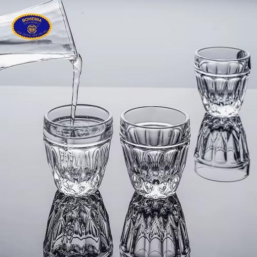 捷克BOHEMIA进口水晶玻璃白酒杯一口杯烧酒杯吞杯烈酒杯 商品图4