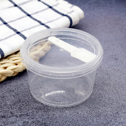 XYB-9455 【25个装】带勺塑料杯 果冻杯布丁杯生椰奶冻杯子带勺密封一次性打包盒 商品图1