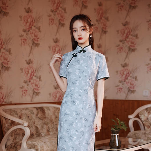新款春夏棉麻改良旗袍日常绣花时尚复古年轻款少女旗袍连衣裙JLM-3079 商品图2