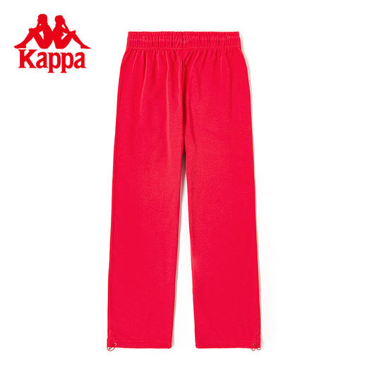 Kappa卡帕针织休闲裤2023新款女秋字母印花直筒裤抽绳小脚卫裤 商品图2