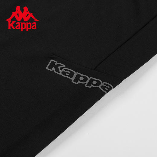 Kappa卡帕运动裤2023新款男黑色针织长裤简约直筒休闲卫裤 商品图4