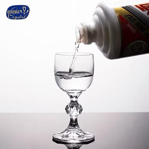 捷克进口BOHEMIA水晶玻璃家用烈白酒杯高脚一口杯烧酒杯 商品图5