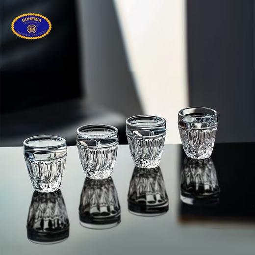 捷克BOHEMIA进口水晶玻璃白酒杯一口杯烧酒杯吞杯烈酒杯 商品图1