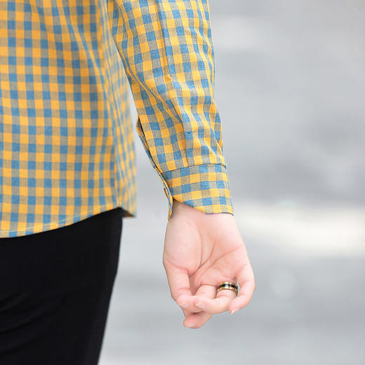 中老年女装衬衫，长袖棉格子上衣薄TYWF-A055BOL191 商品图3