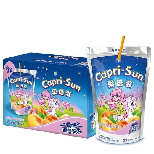 果倍爽吸吸饮料桃子苹果味200ml 商品图0